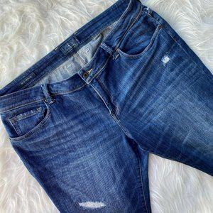Lucky Brand Reese Boyfriend Women's Plus Size 16 W Factory Distressed Skinny